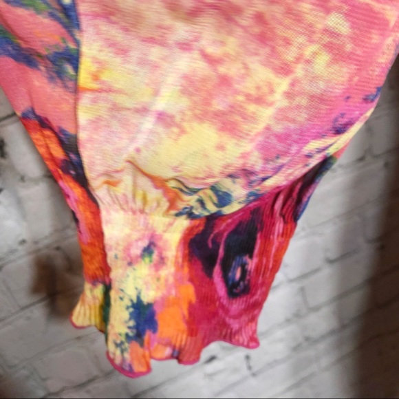 Rossi Roma Floral Crinkle Dress made in Italy - Picture 6 of 12